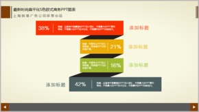 最新時尚扁平化5色歐式商務PPT圖表TJ000098