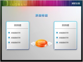 一分為二解釋文本擴散關(guān)系PPT圖表