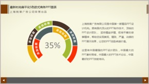 最新時尚扁平化5色歐式商務PPT圖表TJ000028