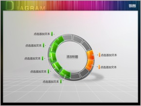 創(chuàng)意環(huán)餅百分比餅形圖PPT圖表