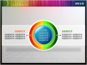 雙半圓立體正面相切對比關(guān)系PPT圖表