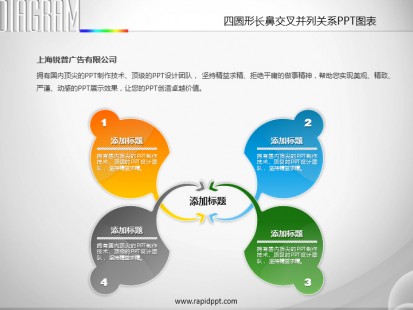 商品标签: 四圆形交叉并列关系ppt图表强调关系 模板类型: 静态模板