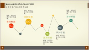 最新時(shí)尚扁平化5色歐式商務(wù)PPT圖表TJ000172