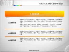 簡潔多文字表格文本框PPT圖表