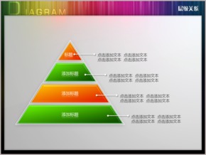 四層金字塔層級關系PPT圖表