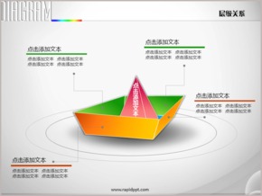 創(chuàng)意紙船并列關系PPT圖表