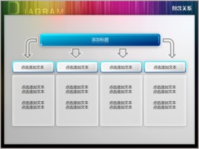 標(biāo)題箭頭四項(xiàng)包含關(guān)系PPT圖表