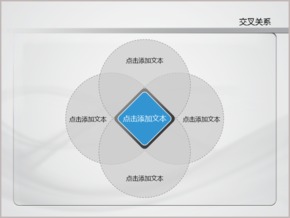 藍色清爽簡潔商務擴散關(guān)系PPT圖表