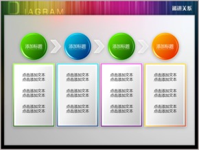 四圓球帶文本遞進(jìn)關(guān)系PPT圖表