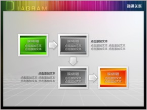 立體水晶四項(xiàng)流程遞進(jìn)關(guān)系PPT圖表