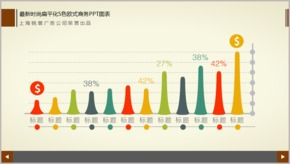 最新時尚扁平化5色歐式商務PPT圖表TJ000190