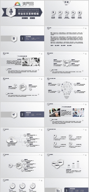 畢業(yè)論文答辯PPT模版（三）