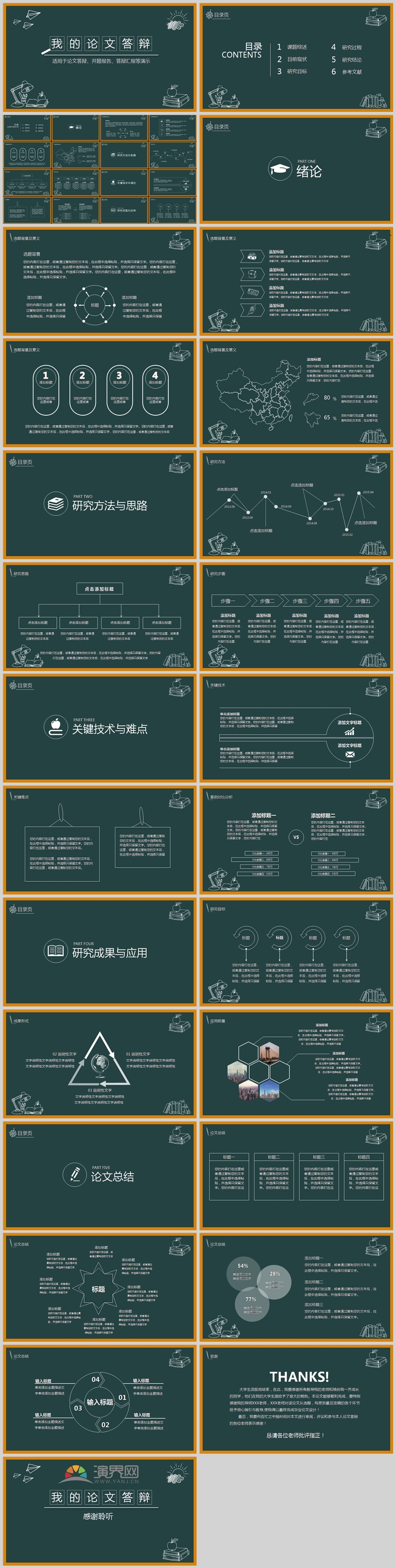 畢業(yè)論文答辯PPT模版（六）