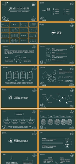 畢業(yè)論文答辯PPT模版（六）