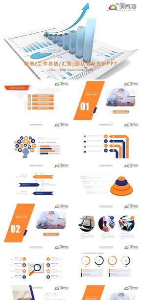 財務/工作總結/匯報/團隊業(yè)務分析PPT模板