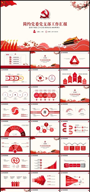 黨委黨支部黨建工作匯報(bào)PPT