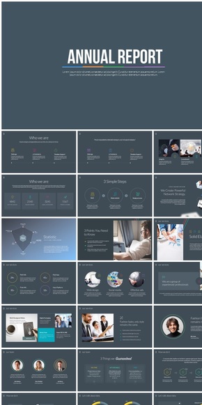 深色多彩2017年終總結匯報PPT