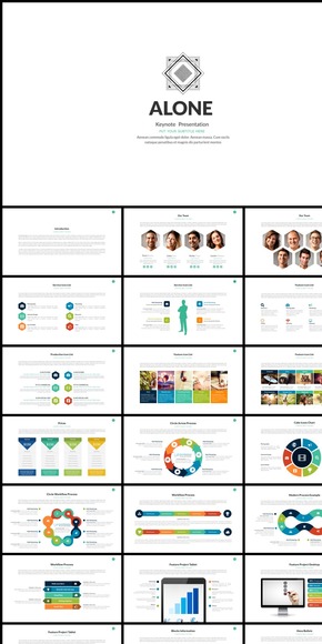 扁平化keynote精致實(shí)用商務(wù)模板