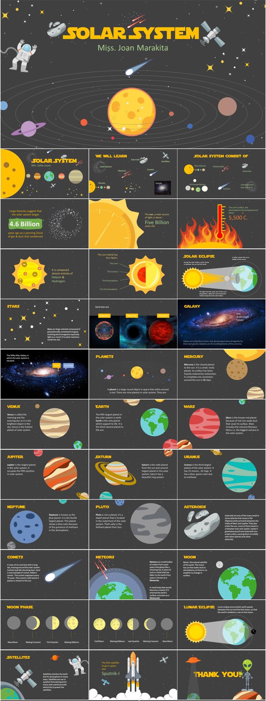 大氣星空太空天文主題PPT模板