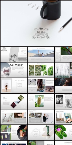 簡(jiǎn)約極致keynote文藝風(fēng)格模板
