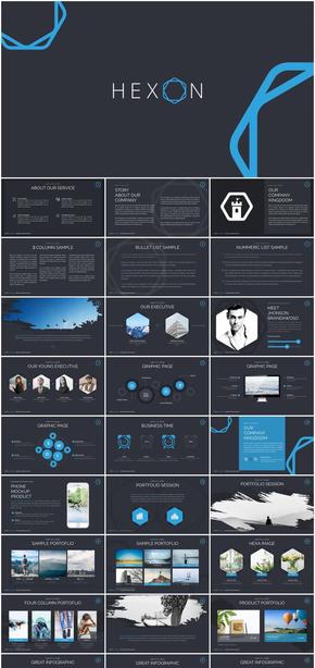 藍黑沉穩(wěn)商務風格匯報總結keynote模板