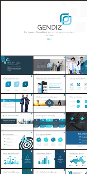 80頁高端keynote藍色商務(wù)匯報計劃書模板