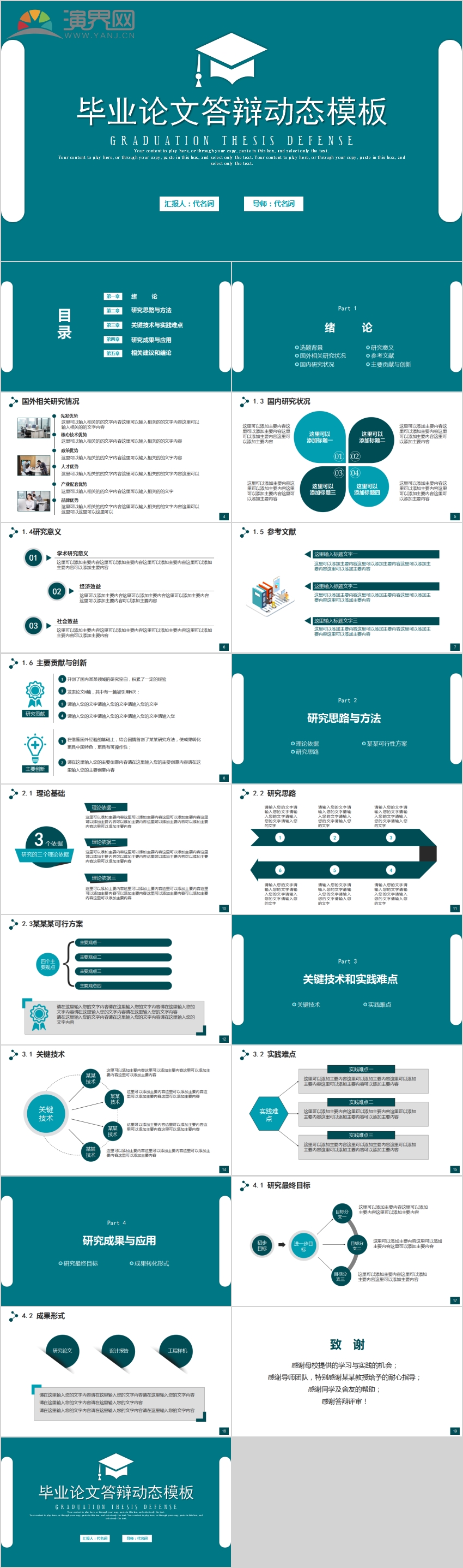 青白畢業(yè)論文答辯動(dòng)態(tài)PPT