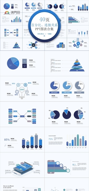  Percentage Connection PPT Chart Collection