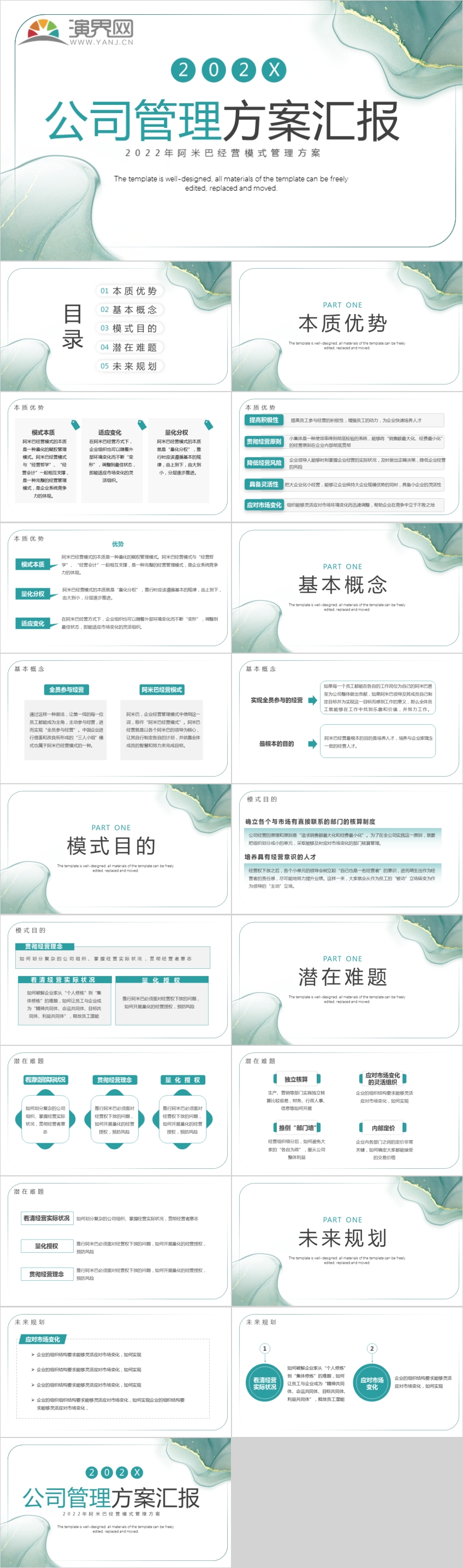 39簡約阿米巴經(jīng)營模式管理方案公司管理方案匯報PPT模板