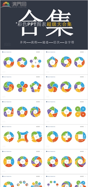  The PPT chart collection contains various relationships