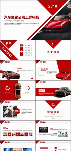 紅色汽車機(jī)械商業(yè)計(jì)劃書(shū)PPT