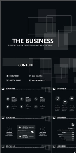 黑色經典商務通用模板