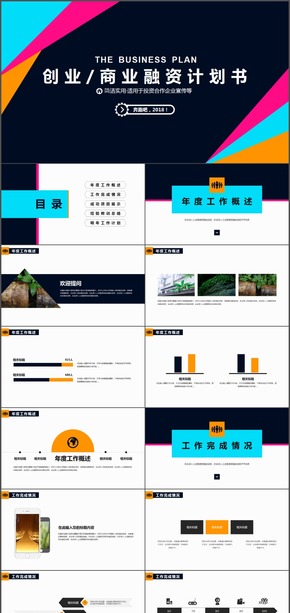多彩扁平創(chuàng)業(yè)商業(yè)項(xiàng)目計(jì)劃PPT