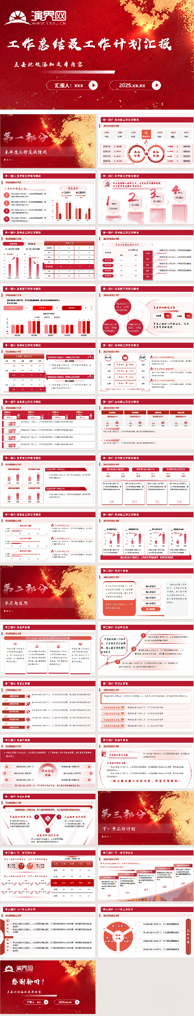 紅色精美工作匯報、工作計劃、數(shù)據(jù)分析