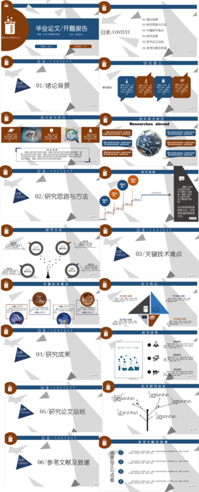 紅藍論文答辯開題報告模板