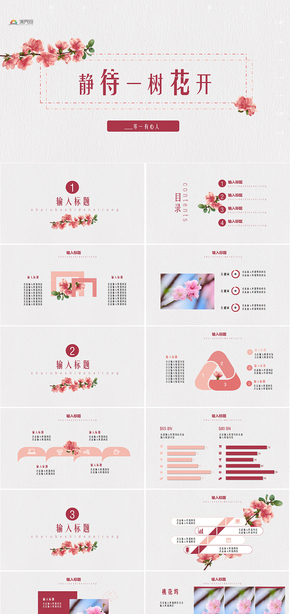 粉色桃花簡(jiǎn)約工作總結(jié)計(jì)劃PPT模板