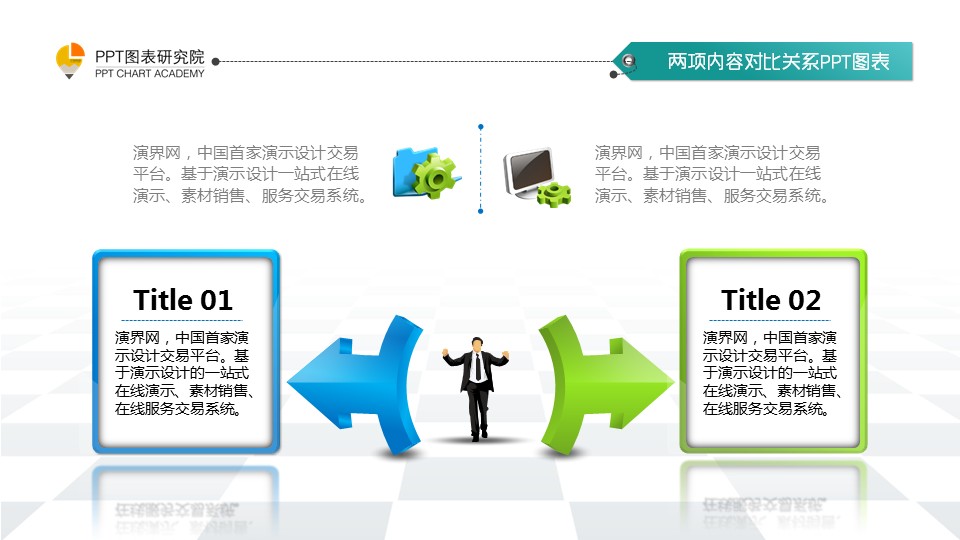 两项内容对比关系ppt动态图表