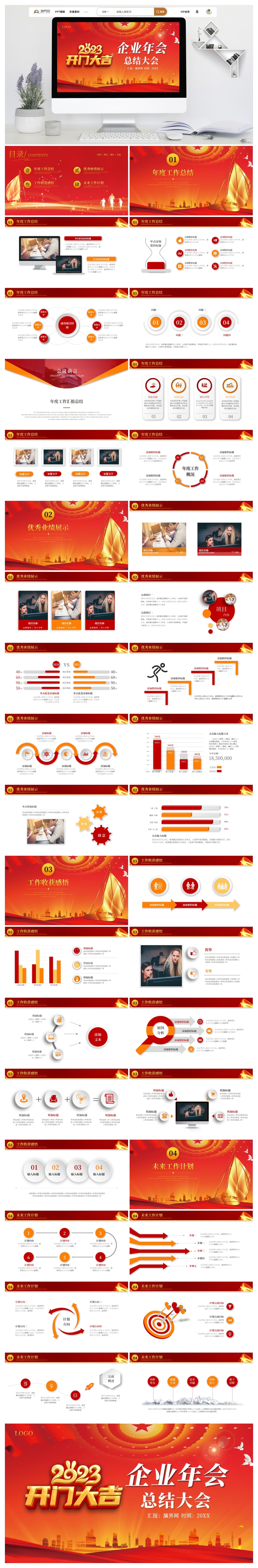 企業(yè)年會(huì)年終總結(jié)工作總結(jié)匯報(bào)ppt模板