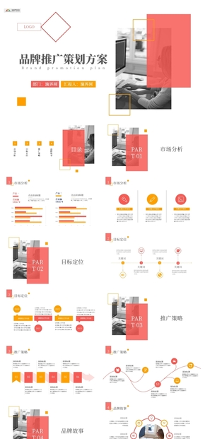 簡約品牌推廣策劃方案PPT模板