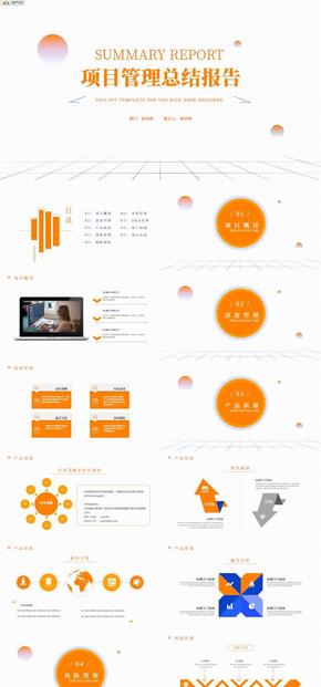簡約創(chuàng)意項目管理總結報告PPT模板