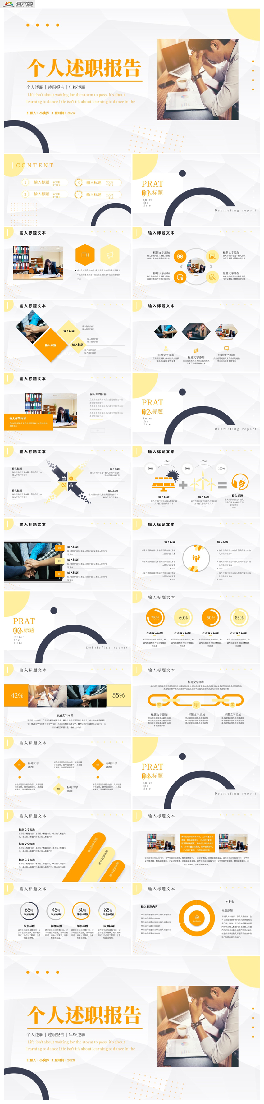 橙色商務(wù)風(fēng)年終個(gè)人述職報(bào)告通用PPT模板