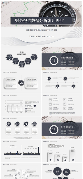財務(wù)數(shù)據(jù)分析統(tǒng)計(jì)案例分析PPT模板