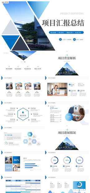 企業(yè)通用工作匯報項目總結PPT模板