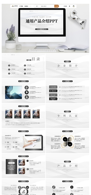 簡約商務公司產品介紹產品宣傳PPT模板