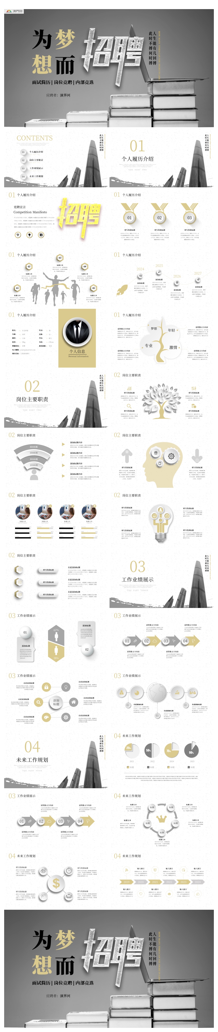 微立體崗位競聘應(yīng)聘面試履歷PPT模板