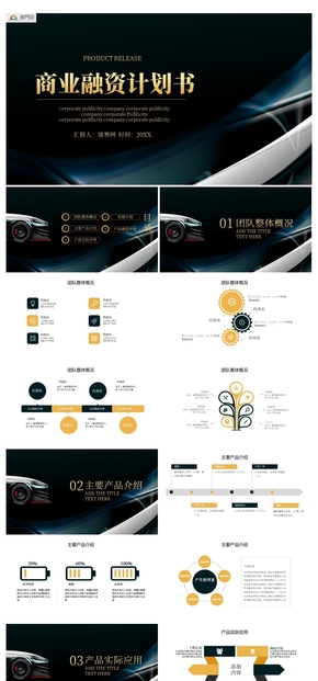 黑金高端大氣公司商業(yè)融資計(jì)劃書(shū)PPT模板