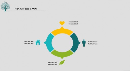 四色系环状并列关系图 - 演界网,中国首家演示设计