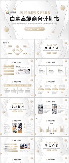 白金高端商務計劃書