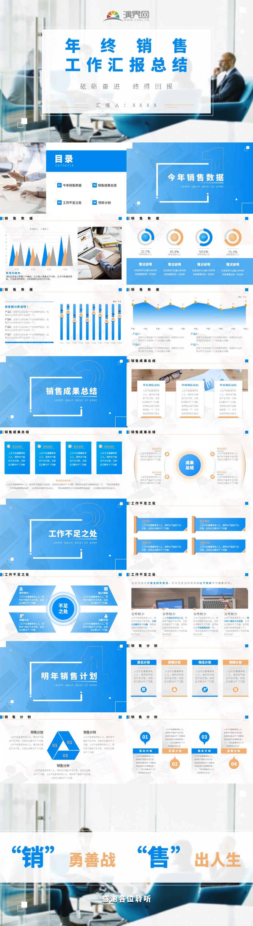 藍(lán)色商務(wù)風(fēng)簡(jiǎn)約年終總結(jié)PPT
