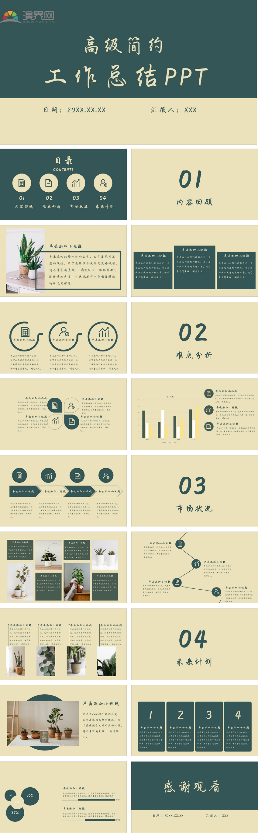 高級(jí)簡(jiǎn)約工作總結(jié)PPT